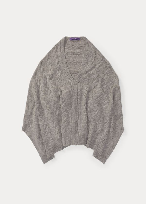 Ralph Lauren Cable Cashmere Poncho Dame Danmark (CLWVX2860)